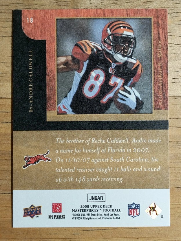 2008 UD Masterpieces #18 Andre Caldwell RC