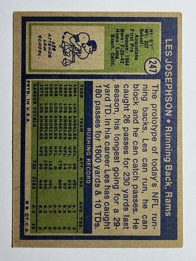 1972 Topps #247 Les Josephson (EX)