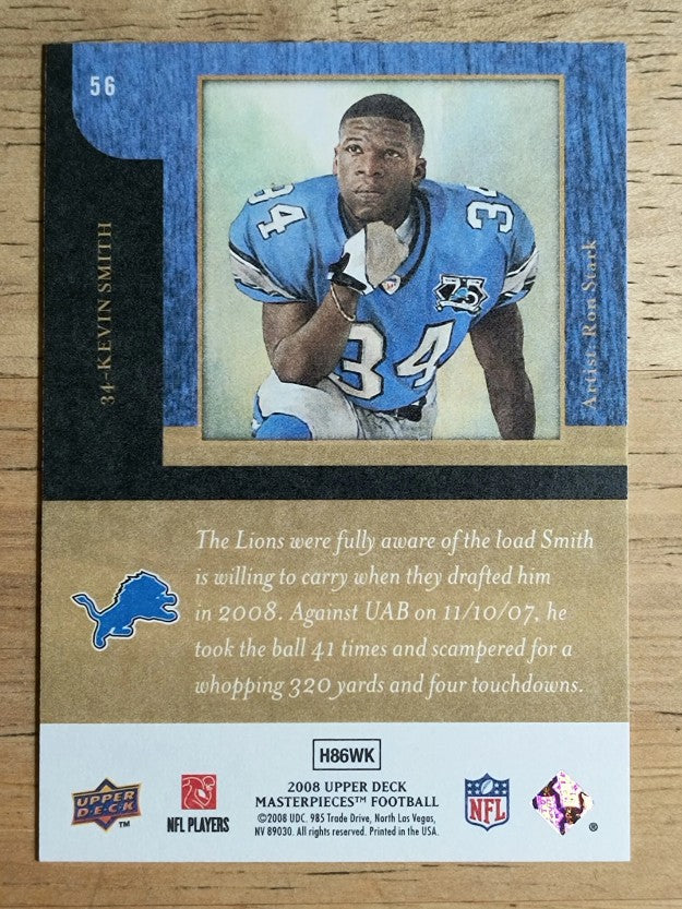 2008 UD Masterpieces #56 Kevin Smith RC