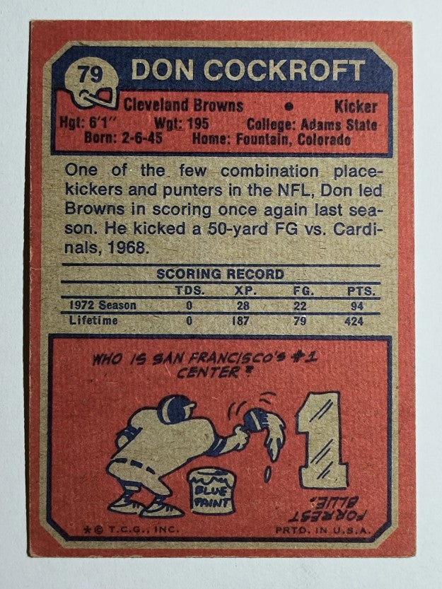 1973 Topps #79 Don Cockroft (VG)