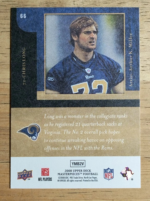 2008 UD Masterpieces #66 Chris Long RC