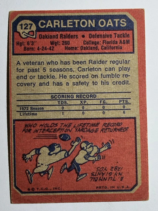 1973 Topps #127 Carleton Oats RC (GOOD)