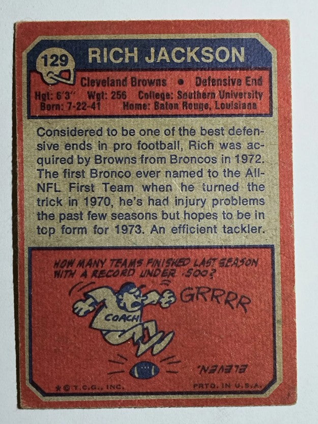 1973 Topps #129 Rich Jackson (POOR)
