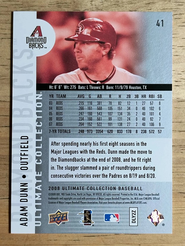 2008 Ultimate Collection #41 Adam Dunn