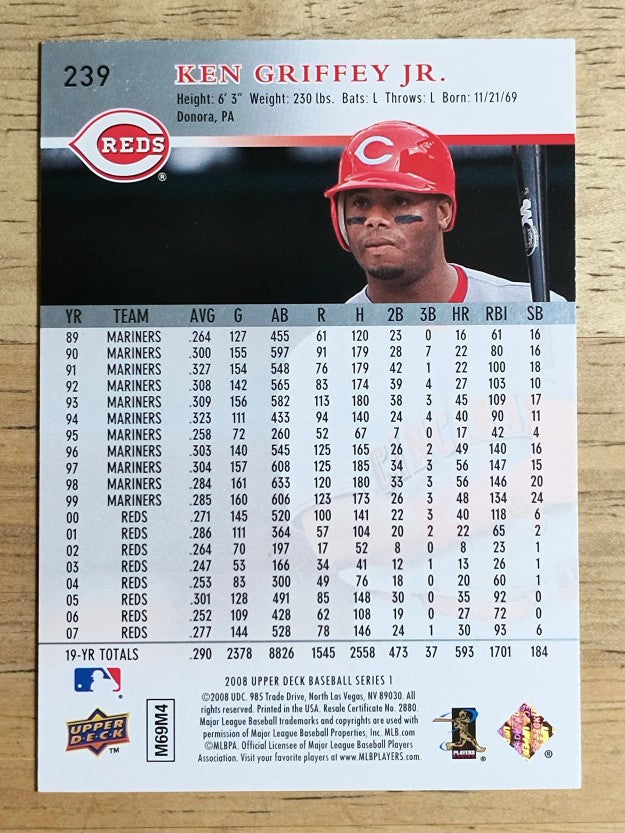 2008 Upper Deck #239 Ken Griffey Jr.