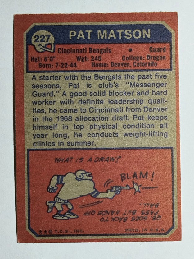1973 Topps #227 Pat Matson (EXMT)