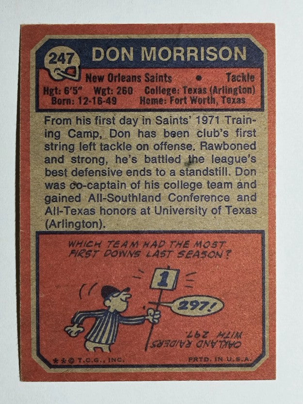 1973 Topps #247 Don Morrison RC (VG)