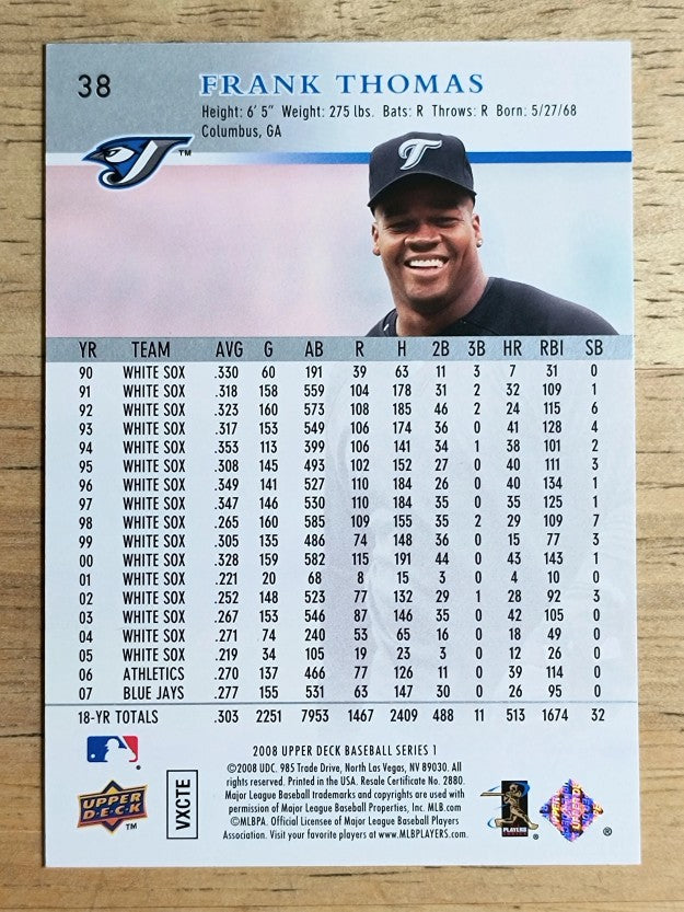 2008 Upper Deck #38 Frank Thomas