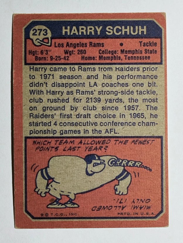 1973 Topps #273 Harry Schuh (EX)