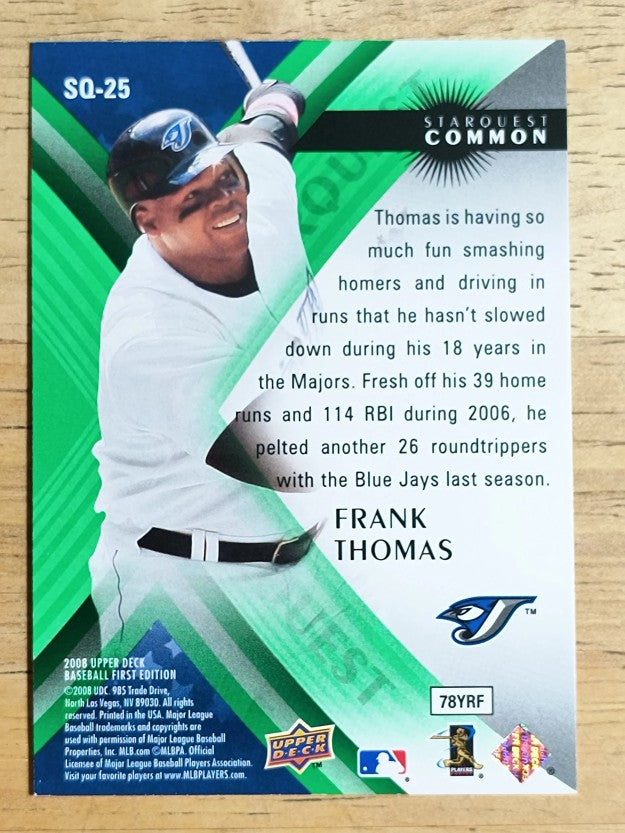 2008 Upper Deck First Edition StarQuest #SQ25 Frank Thomas