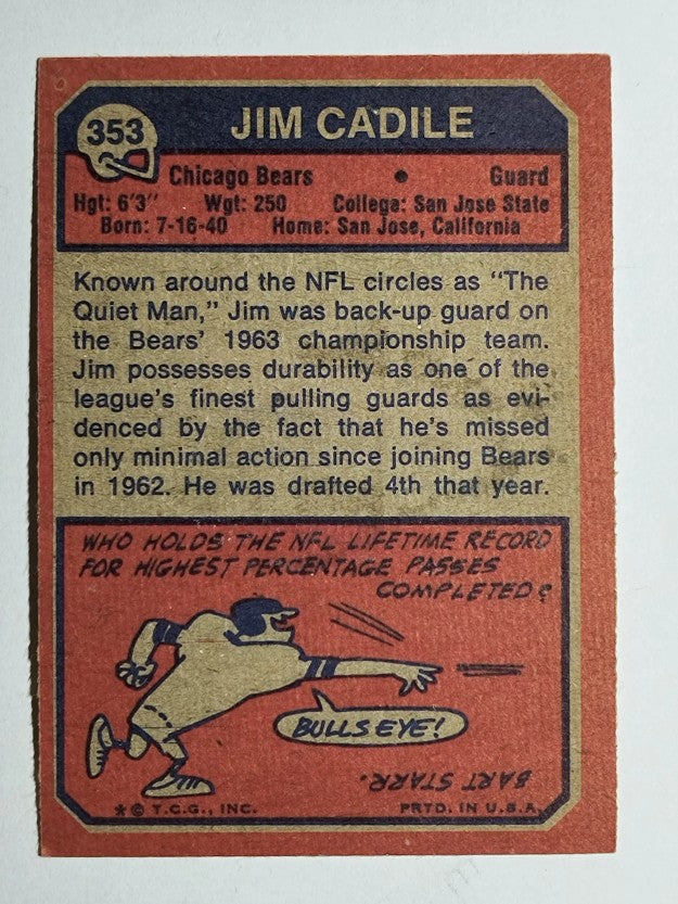 1973 Topps #353 Jim Cadile (EX)