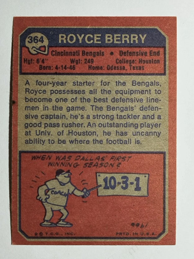 1973 Topps #364 Royce Berry (EXMT)