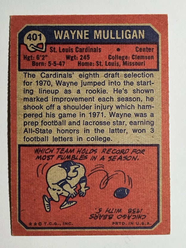 1973 Topps #401 Wayne Mulligan (EX)
