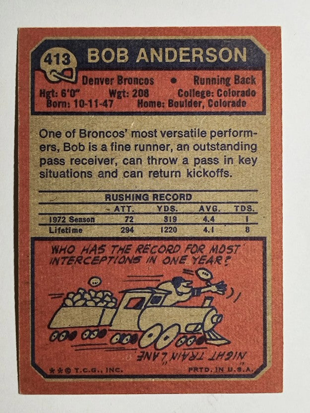 1973 Topps #413 Bob Anderson (EX)