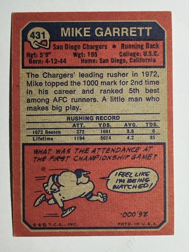 1973 Topps #431 Mike Garrett (EX)