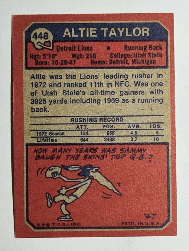 1973 Topps #448 Altie Taylor (EX)