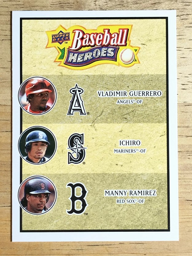 2008 Upper Deck Heroes #186 Vladimir Guerrero/Ichiro Suzuki/Manny Ramirez