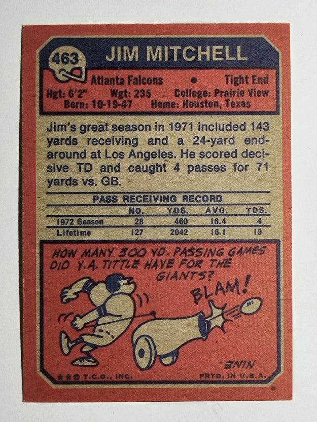 1973 Topps #463 Jim Mitchell (EX)