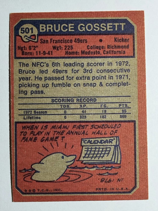 1973 Topps #501 Bruce Gossett (EXMT)