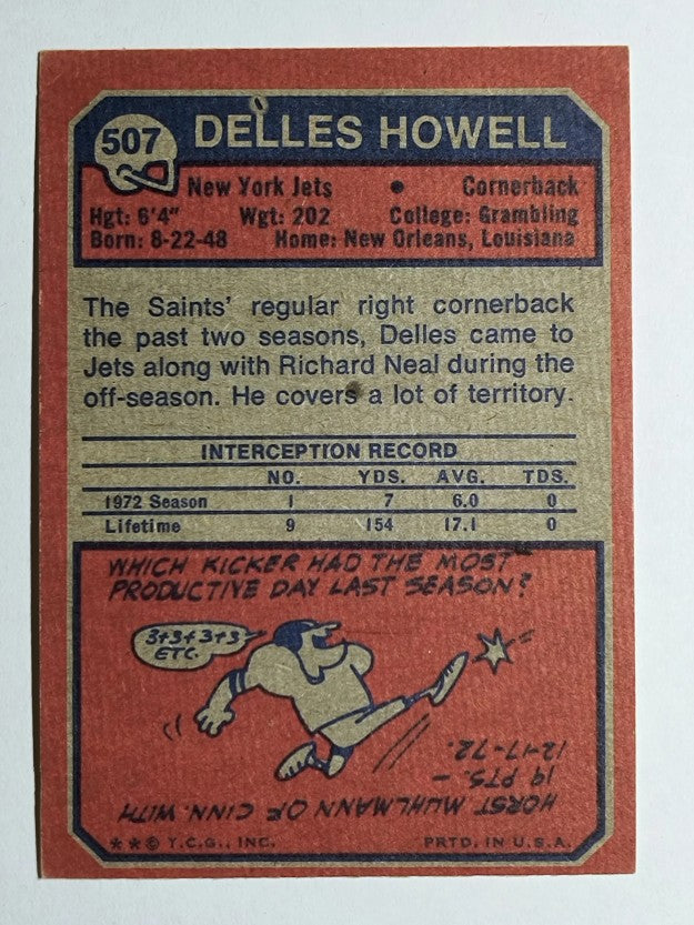 1973 Topps #507 Delles Howell (EX)