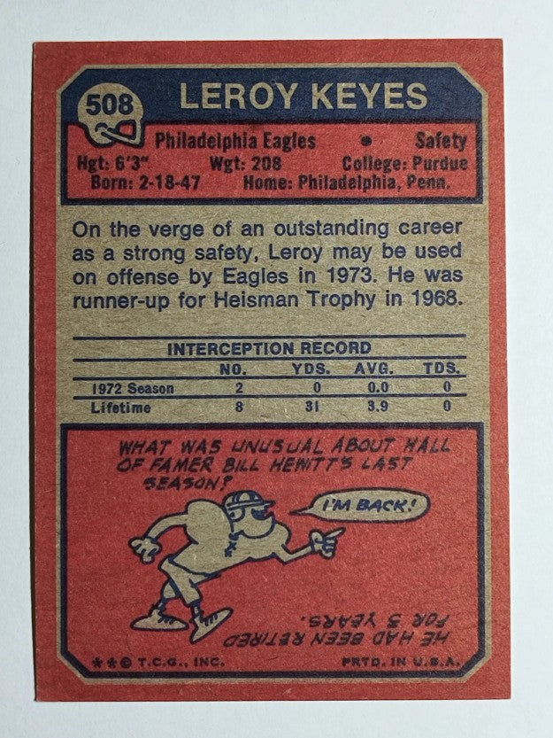 1973 Topps #508 Leroy Keyes (NM)