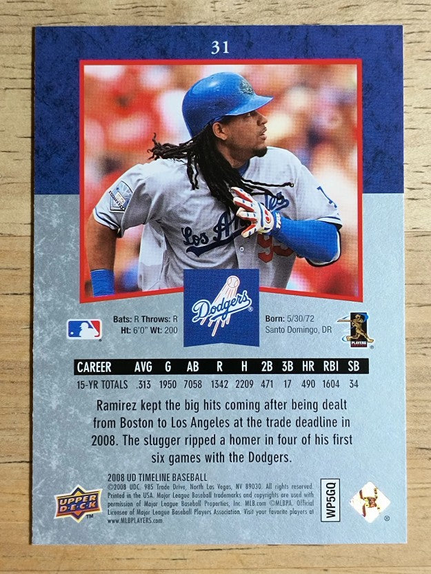2008 Upper Deck Timeline #31 Manny Ramirez