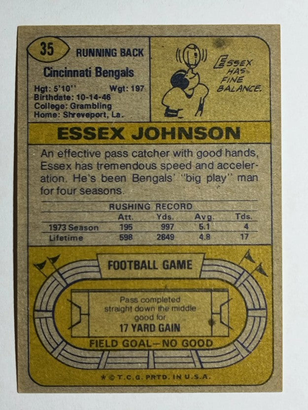 1974 Topps #35 Essex Johnson (NM)