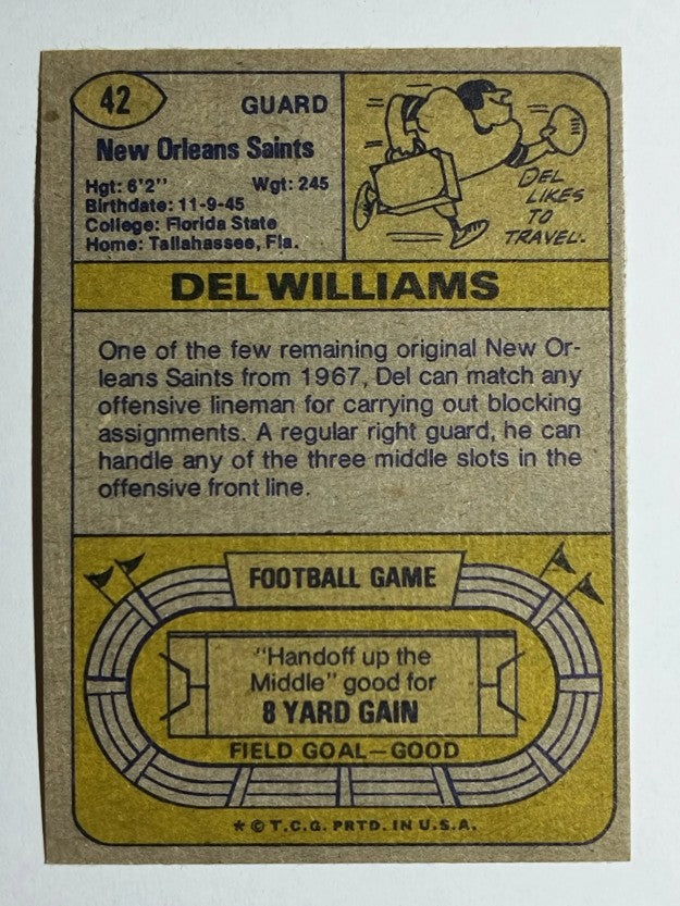 1974 Topps #42 Del Williams (NM)