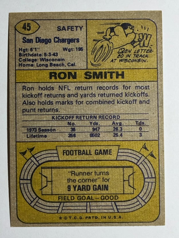 1974 Topps #45 Ron Smith (NM)