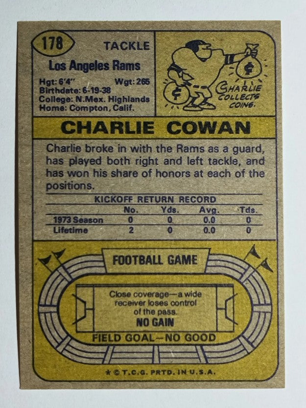 1974 Topps #178 Charlie Cowan (NM)