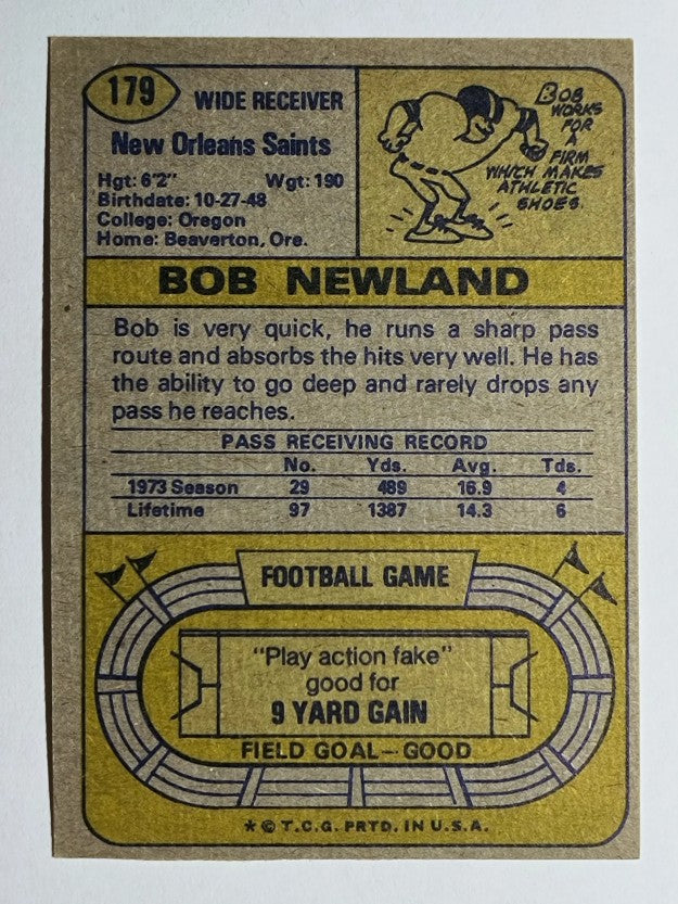 1974 Topps #179 Bob Newland RC (NM)