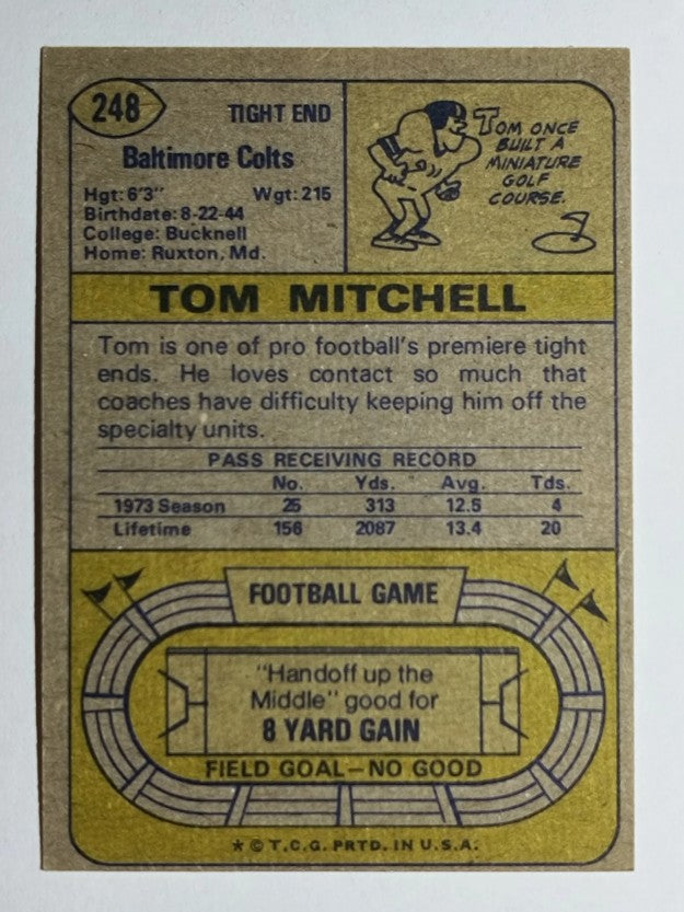 1974 Topps #248 Tom Mitchell (EXMT)