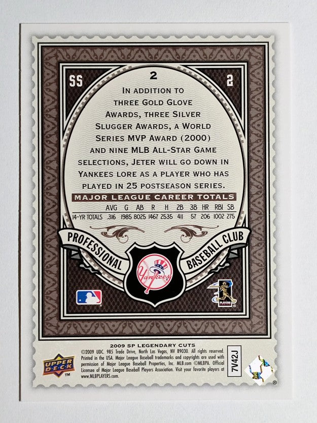 2009 SP Legendary Cuts #2 Derek Jeter