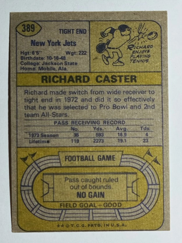 1974 Topps #389 Richard Caster (EXMT)
