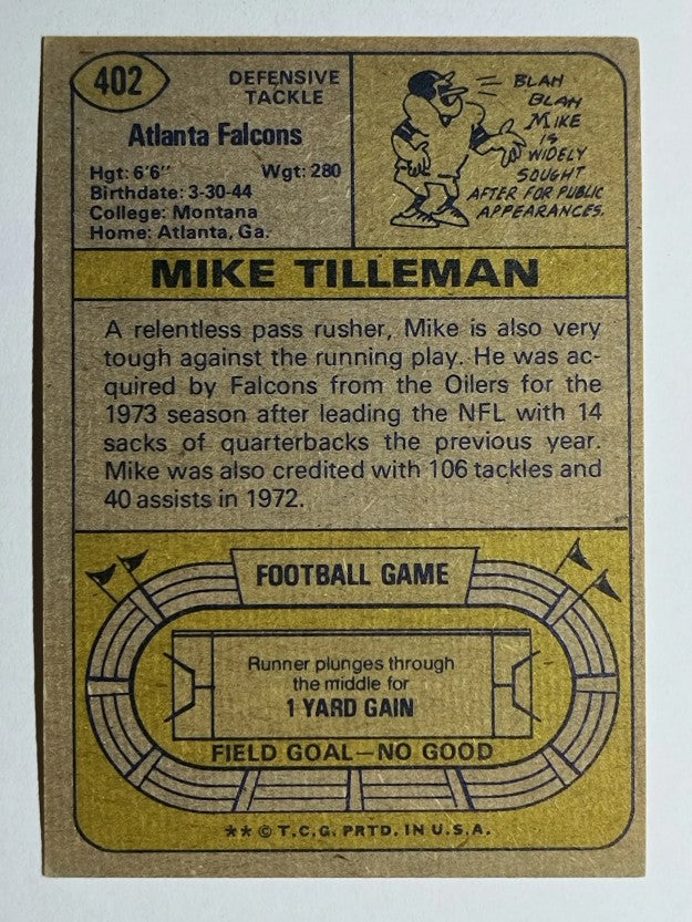 1974 Topps #402 Mike Tilleman (EX)