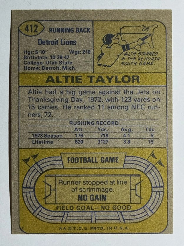 1974 Topps #412 Altie Taylor (EX)