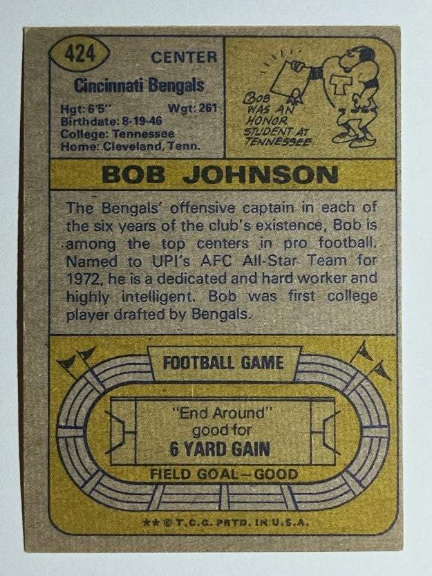 1974 Topps #424 Bob Johnson (EX)