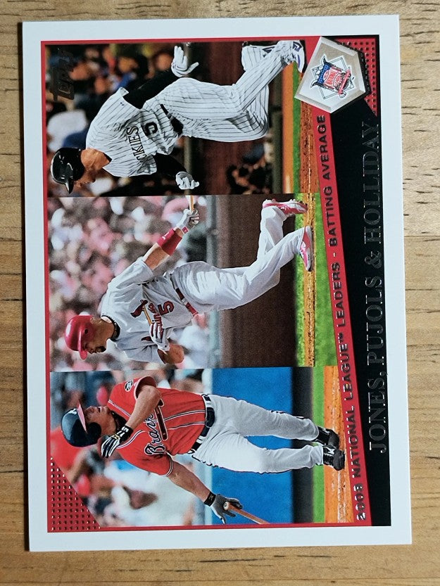 2009 Topps #4 Chipper Jones/Albert Pujols/Matt Holliday LL