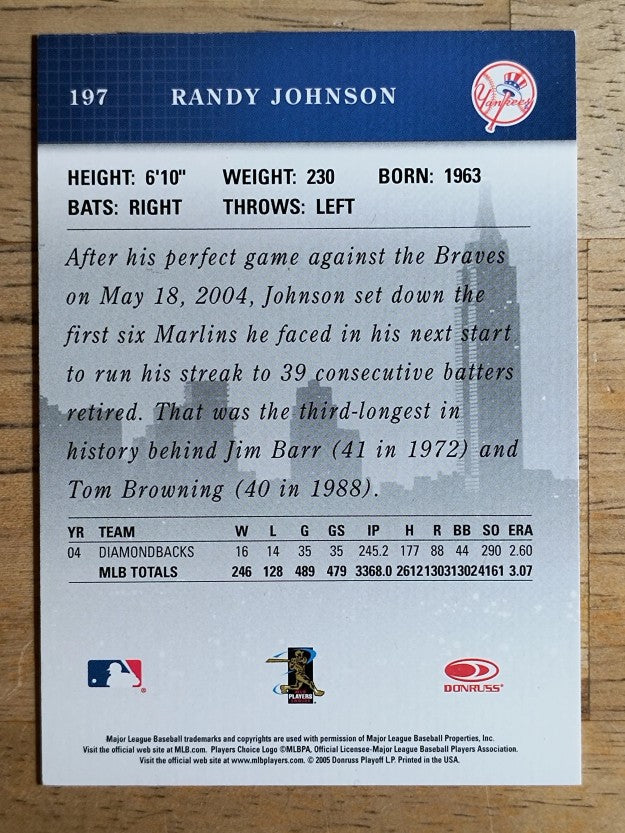 2005 Studio #197 Randy Johnson