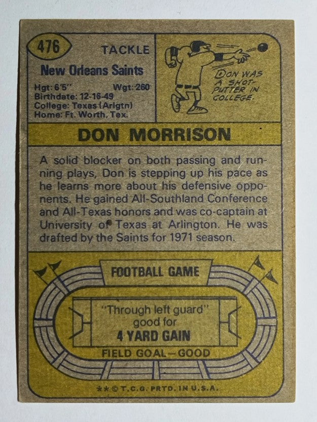 1974 Topps #476 Don Morrison (EX)