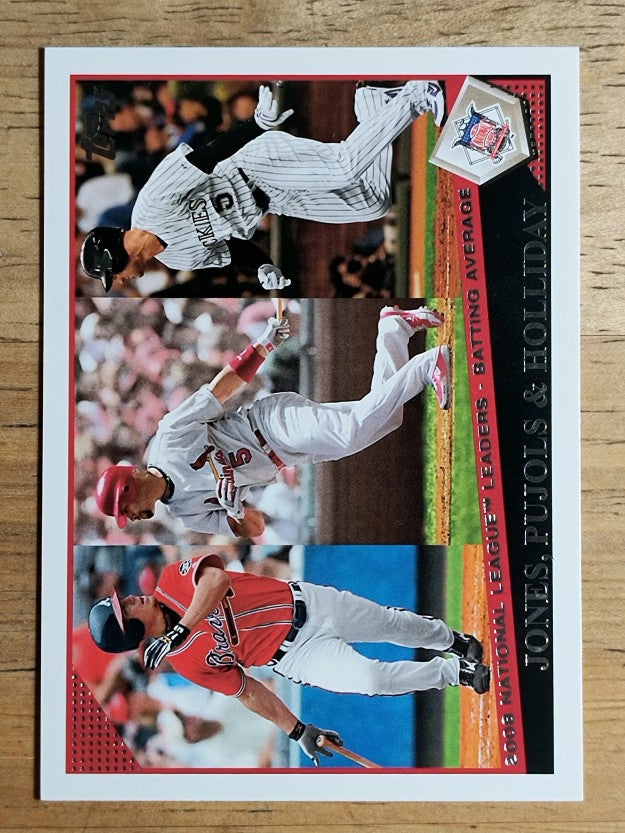 2009 Topps #4 Chipper Jones/Albert Pujols/Matt Holliday LL