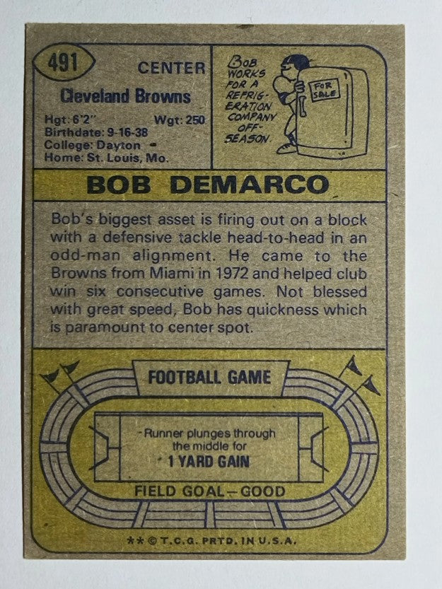 1974 Topps #491 Bob DeMarco (VGEX)