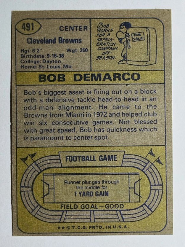 1974 Topps #491 Bob DeMarco (EX)