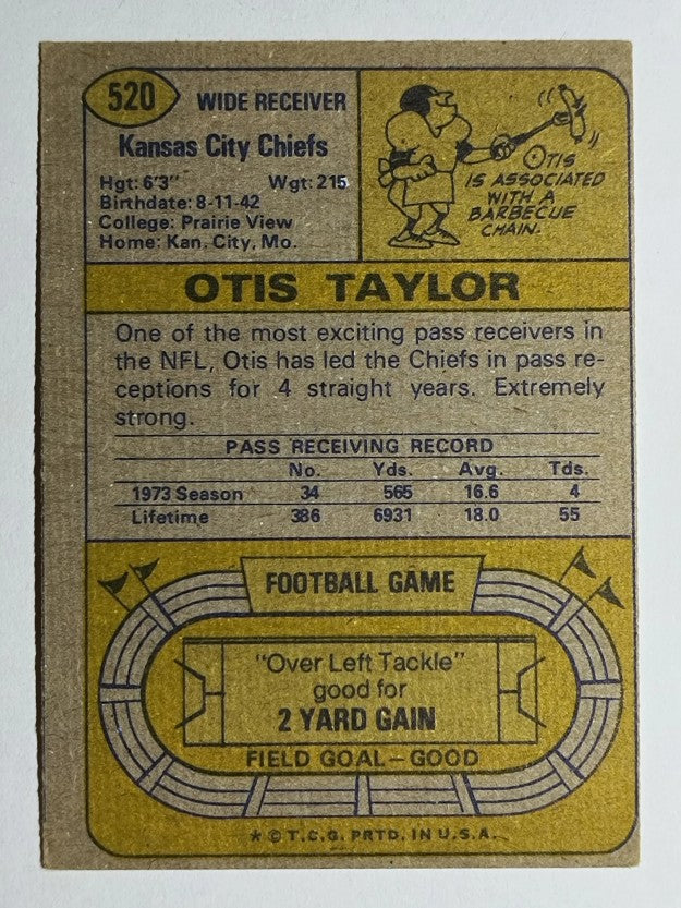 1974 Topps #520 Otis Taylor (VGEX)