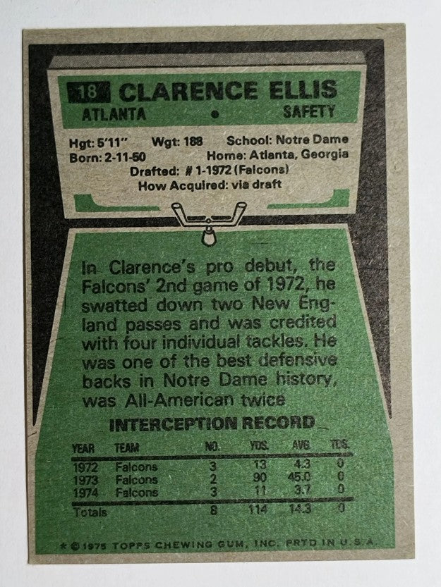 1975 Topps #18 Clarence Ellis (EX)