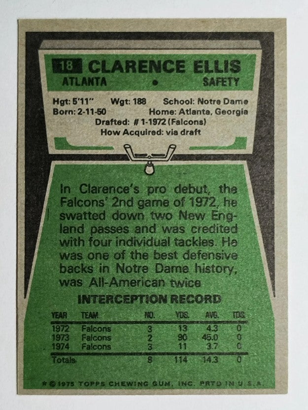 1975 Topps #18 Clarence Ellis (EXMT)