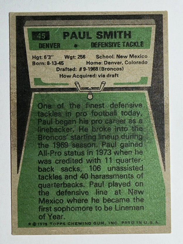 1975 Topps #45 Paul Smith (VGEX)