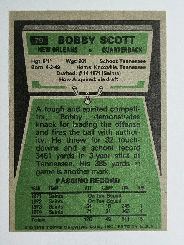 1975 Topps #79 Bobby Scott RC (NM)