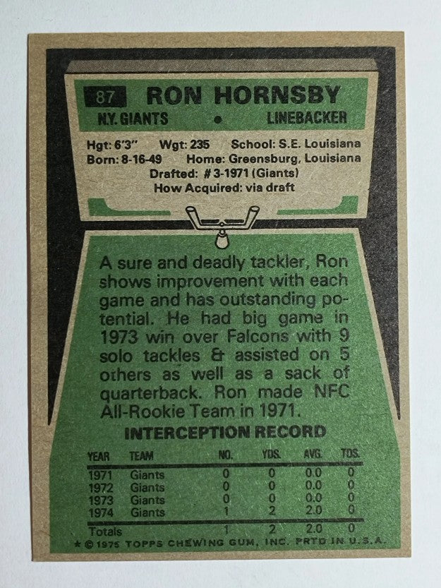 1975 Topps #87 Ron Hornsby (EXMT)