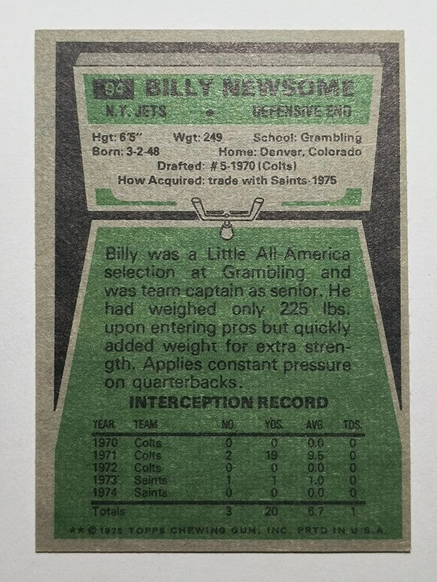 1975 Topps #94 Billy Newsome (EXMT)